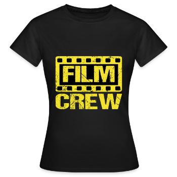 Film crew production team for filmmakers - Women's T-Shirt - black - Front - AI Model Female 172 dark (172cm)
