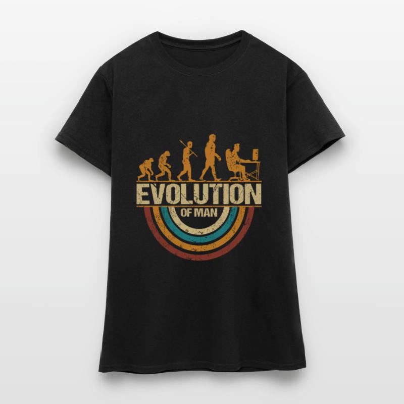 Programmer Computer Freak Evolution Retro Women's T-Shirt