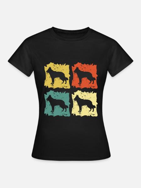 Berger suisse blanc Pop Art - T-shirt Femme - noir