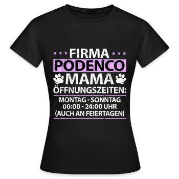 Podenco Windhund Canario Mama Hundebesitzerin - Frauen T-Shirt - Schwarz - Vorne - AI Model Female 172 dark (172cm)