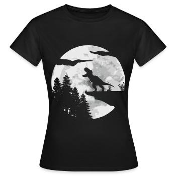 T-Rex Tyrannosaurus Rex - T-shirt Femme - noir - Devant - AI Model Female 172 dark (172cm)