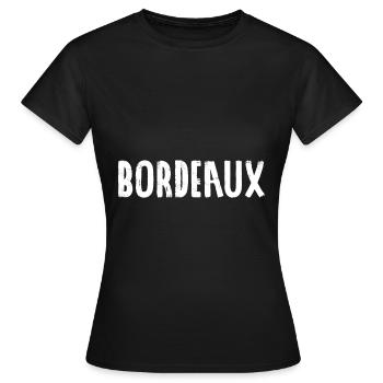 Bordeaux - T-shirt Femme - noir - Devant - AI Model Female 172 dark (172cm)