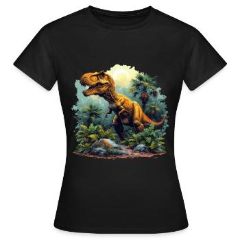 T-Rex - Women's T-Shirt - black - Front - AI Model Female 172 dark (172cm)