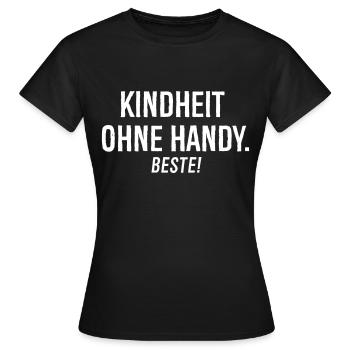 Kindheit Handy - Frauen T-Shirt - Schwarz - Vorne - AI Model Female 172 dark (172cm)