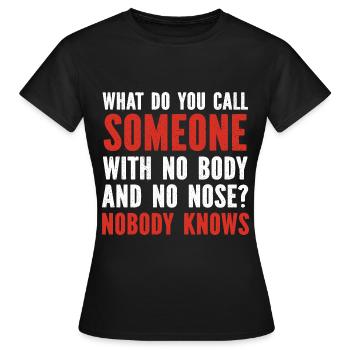 Père blagues Papa Blagues - T-shirt Femme - noir - Devant - AI Model Female 172 dark (172cm)