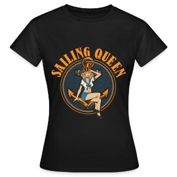 Seglen Segelboot Segler - Frauen T-Shirt - Schwarz - Vorne - AI Model Female 172 dark (172cm)