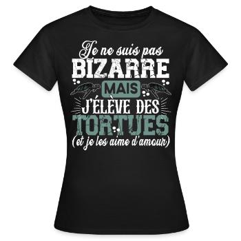 Tortue Animal Tortuga Reptile Cadeau Humour Océan - T-shirt Femme - noir - Devant - AI Model Female 172 dark (172cm)