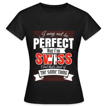 Suisse cadeau suisse blague drôle suisse - T-shirt Femme - noir - Devant - AI Model Female 172 dark (172cm)