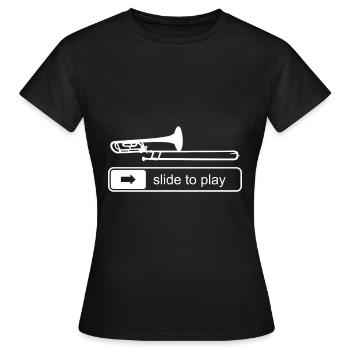 Posaune Posaunist Sprüche Spieler Lustig Geschenk - Frauen T-Shirt - Schwarz - Vorne - AI Model Female 172 dark (172cm)