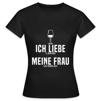 Cadeau de femme fête du vin amoureux amoureux du vin - T-shirt Femme - noir - Devant - AI Model Female 172 dark (172cm)
