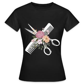 Coiffeur Coiffeur Coiffure Coiffure Coiffure Coiffure - T-shirt Femme - noir - Devant - AI Model Female 172 dark (172cm)
