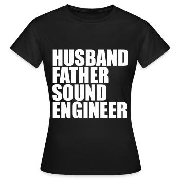 Tontechniker Sound Audio Engineer - Frauen T-Shirt - Schwarz - Vorne - AI Model Female 172 dark (172cm)