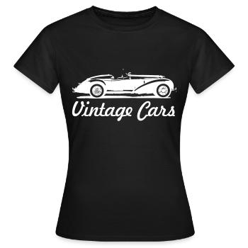 voitures anciennes | voitures anciennes voitures voitures de sport - T-shirt Femme - noir - Devant - AI Model Female 172 dark (172cm)