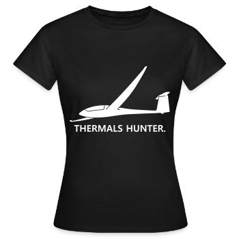 Thermikjäger Streckenflieger Segelflieger gleiten - Frauen T-Shirt - Schwarz - Vorne - AI Model Female 172 dark (172cm)