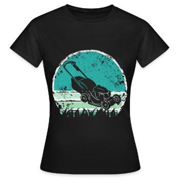 Tondeuse à gazon Tondeuse à gazon Jardinier de jardin - T-shirt Femme - noir - Devant - AI Model Female 172 dark (172cm)