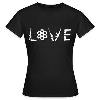 Guns Love Gun Owners - Women's T-Shirt - black - Front - AI Model Female 172 dark (172cm)