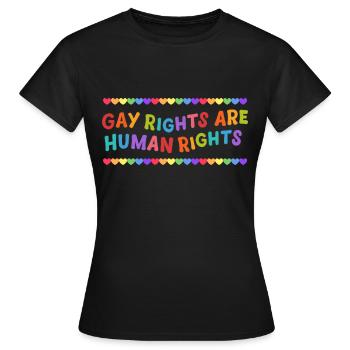 Les droits des homosexuels sont des droits humains - T-shirt Femme - noir - Devant - AI Model Female 172 dark (172cm)
