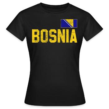Bosnie - T-shirt Femme - noir - Devant - AI Model Female 172 dark (172cm)