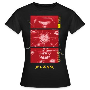 The Flash Anzüge Von Supergirl, Batman Und Flash - Frauen T-Shirt - Schwarz - Vorne - AI Model Female 172 dark (172cm)