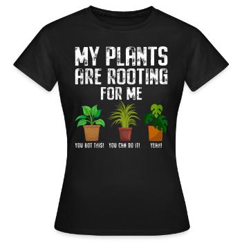 Jardinier amateur de botanique de jardin - T-shirt Femme - noir - Devant - AI Model Female 172 dark (172cm)