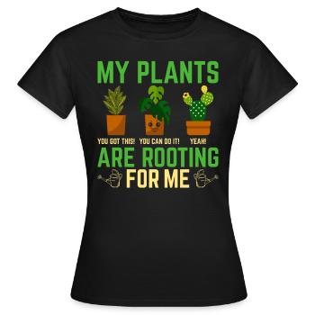 garden allotment hobby gardener - Women's T-Shirt - black - Front - AI Model Female 172 dark (172cm)