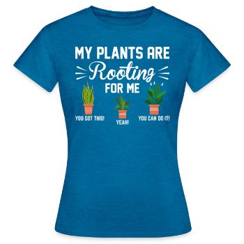 garden allotment hobby gardener - Women's T-Shirt - antique blue sapphire heather - Front - AI Model Female 172 dark (172cm)