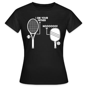Chemise de tennis de pickleball drôle Je suis ton père - T-shirt Femme - noir - Devant - AI Model Female 172 dark (172cm)