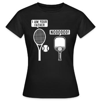 Chemise de tennis de pickleball drôle Je suis ton père - T-shirt Femme - noir - Devant - AI Model Female 172 dark (172cm)