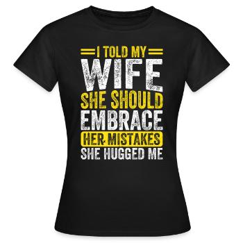 Dictons sarcastiques sur les relations pour la femme - T-shirt Femme - noir - Devant - AI Model Female 172 dark (172cm)