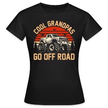 Cool grandpas drive off-road - Women's T-Shirt - black - Front - AI Model Female 172 dark (172cm)