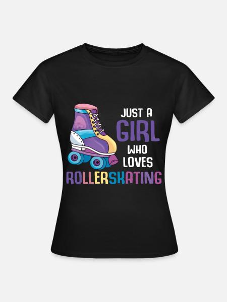 Rollerblading Mädchen Skater Inline Skating - Frauen T-Shirt - Schwarz