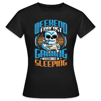 Jeu de prédiction de week-end avec une chance. - T-shirt Femme - noir - Devant - AI Model Female 172 dark (172cm)