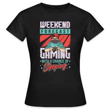 Jeu de prédiction de week-end avec une chance. - T-shirt Femme - noir - Devant - AI Model Female 172 dark (172cm)