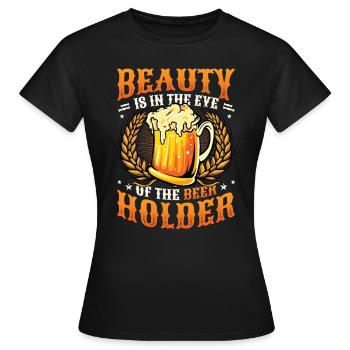 Drôle de buveur de bière - T-shirt Femme - noir - Devant - AI Model Female 172 dark (172cm)
