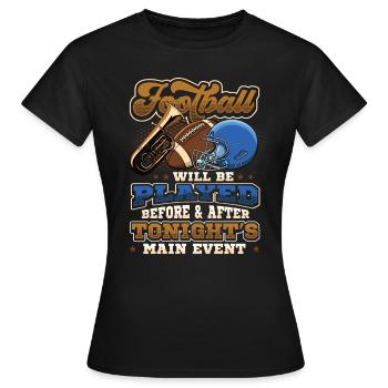 Main Event du spectacle de la mi-temps de football - T-shirt Femme - noir - Devant - AI Model Female 172 dark (172cm)