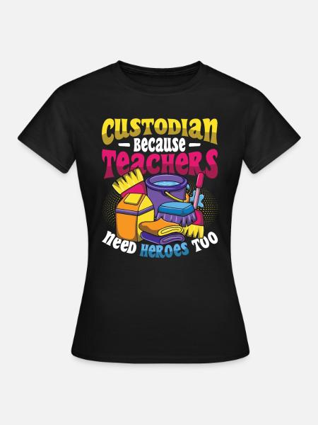 Hausmeister Weil Auch Lehrer Helden Brauchen - Frauen T-Shirt - Schwarz