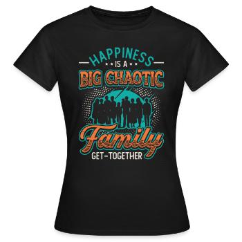 Matching outfit for the family group. - Women's T-Shirt - black - Front - AI Model Female 172 dark (172cm)