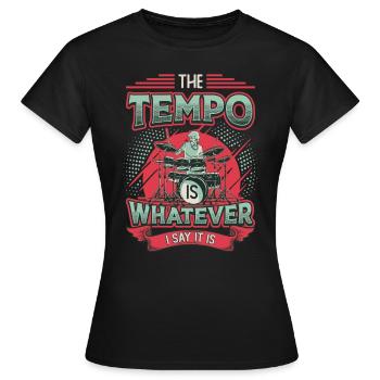Das Tempo Ist, Was Immer Ich Sage, Es Ist Rockband - Frauen T-Shirt - Schwarz - Vorne - AI Model Female 172 dark (172cm)