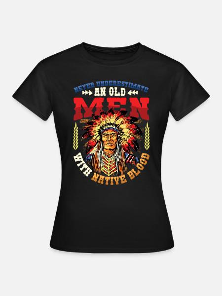 Des vieillards avec du sang indigène, des Indiens. - T-shirt Femme - noir