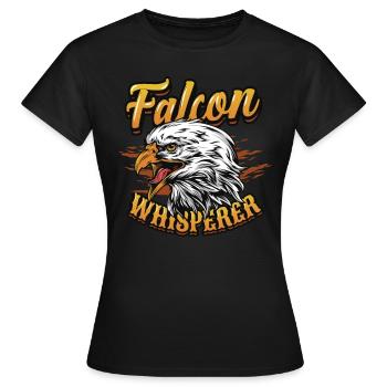 Falkenflüsterer-bussard. - Frauen T-Shirt - Schwarz - Vorne - AI Model Female 172 dark (172cm)