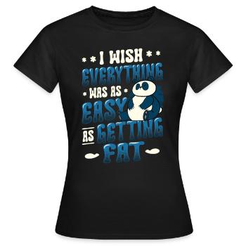 Auto-ironie surpoids en gras - T-shirt Femme - noir - Devant - AI Model Female 172 dark (172cm)