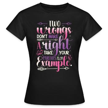 Deux injustices ne font pas un droit. - T-shirt Femme - noir - Devant - AI Model Female 172 dark (172cm)