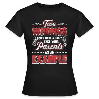 Deux injustices ne font pas un droit. - T-shirt Femme - noir - Devant - AI Model Female 172 dark (172cm)