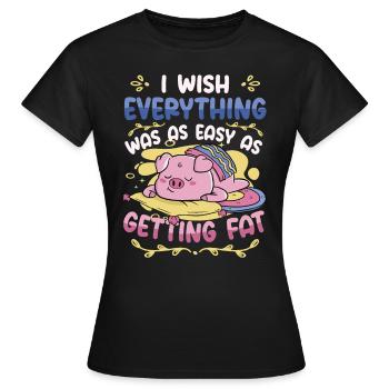 Auto-ironie surpoids en gras - T-shirt Femme - noir - Devant - AI Model Female 172 dark (172cm)