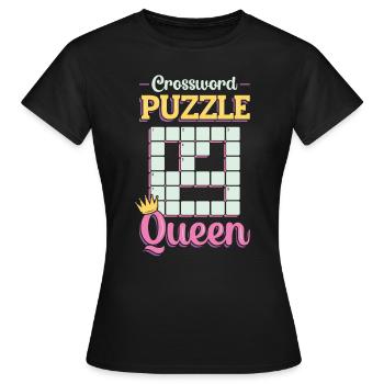 Mots croisés Queen Mots croisés - T-shirt Femme - noir - Devant - AI Model Female 172 dark (172cm)