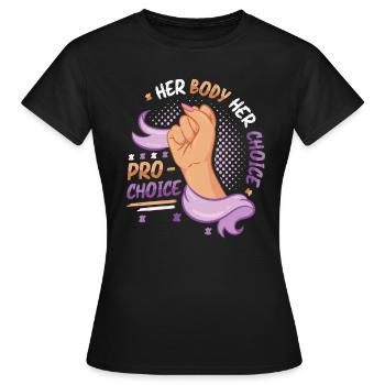 Son corps, son choix, Pro Choice, Droit des femmes - T-shirt Femme - noir - Devant - AI Model Female 172 dark (172cm)