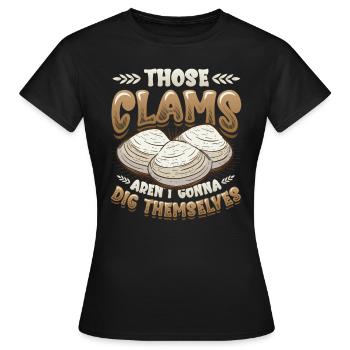 Ces coquilles ne se creusent pas d’elles-mêmes - T-shirt Femme - noir - Devant - AI Model Female 172 dark (172cm)