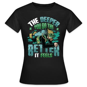 Tiefseetaucher, Gerätetauchen - Frauen T-Shirt - Schwarz - Vorne - AI Model Female 172 dark (172cm)
