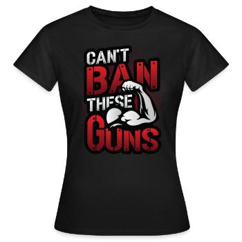 Impossible d’interdire ces armes, biceps, muscle, musculation - T-shirt Femme - noir - Devant - AI Model Female 172 dark (172cm)