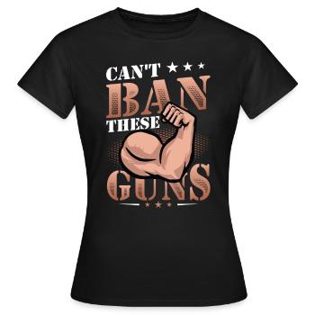 Impossible d’interdire ces armes, biceps, muscle, musculation - T-shirt Femme - noir - Devant - AI Model Female 172 dark (172cm)